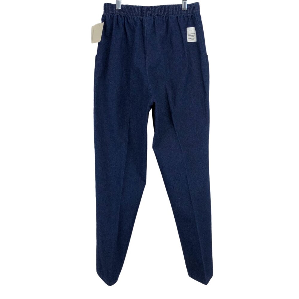 Cascade Blues Vintage Elastic Waist 100% Cotton Denim Jeans Size 10 Short NOS - Picture 2 of 11